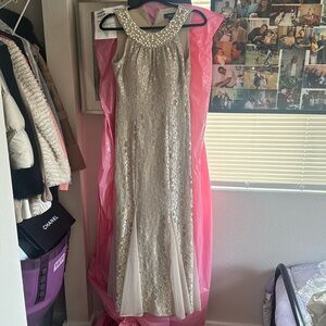 R&M Richards Sleeveless Lace Dress